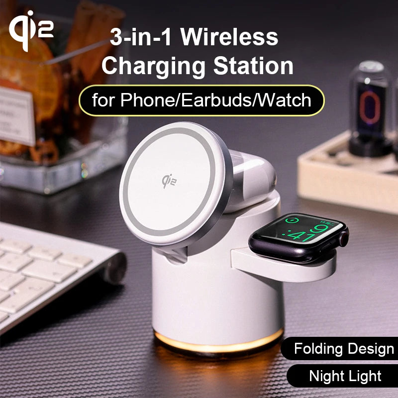 3-in-1 Qi2 Wireless Charging Station