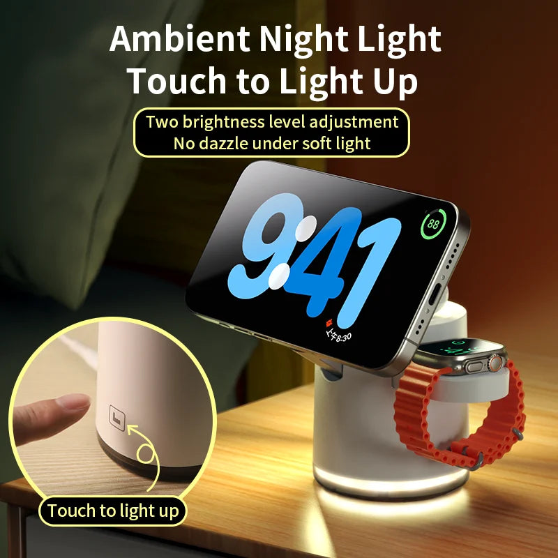 3-in-1 Qi2 Wireless Charging Station