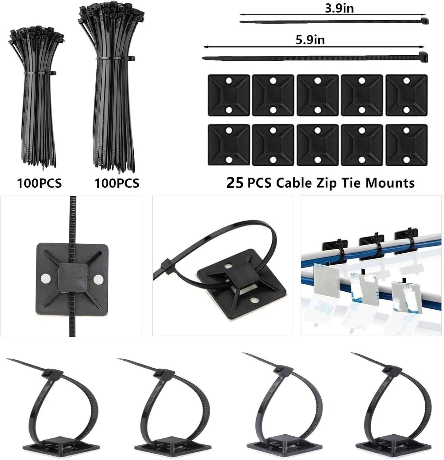 328PCS Cable Management Kit